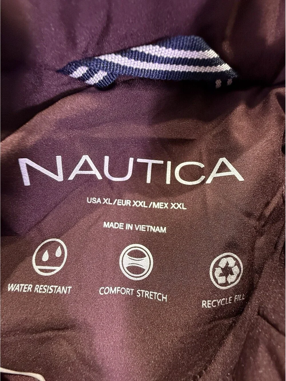 NWOT Nautica Women’s Puffer Jacket Size XL Burgundy - Picture 2 of 14